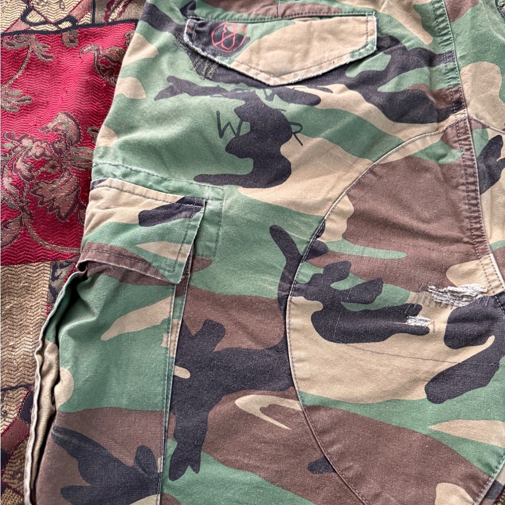 Polo Ralph Lauren Patchwork Woodland Camo/Multi-Color Straight Leg Jeans 35x30 - Picture 9 of 14
